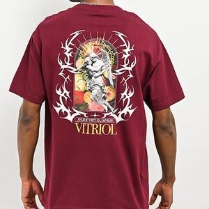 Vitriol Angelish Maroon Graphic T-Shirt